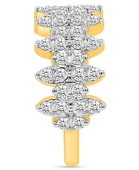 Forever Grown Diamonds Lab-Grown Diamond Marquise Cluster Ring (1 ct. t.w.) Sterling Silver (Also Available & 14k Gold-Plated)