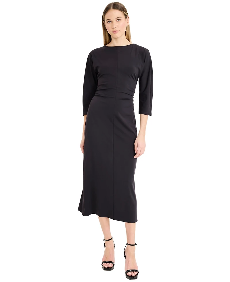 Maggy London Women's 3/4-Sleeve Midi Dress