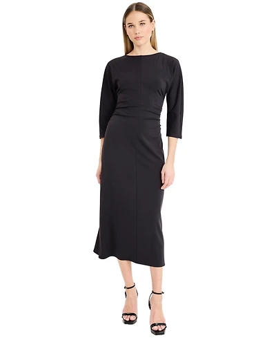 Maggy London Women's 3/4-Sleeve Midi Dress