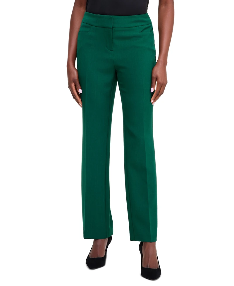 Kasper Women's Petite Straight-Leg Mid-Rise Dress Pants