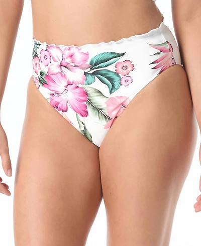 Coco Reef Women's Crescent High-Waisted Ruched Bikini Bottom