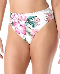 Coco Reef Women's Crescent High-Waisted Ruched Bikini Bottom