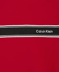 Calvin Klein Toddler and Boys' 4-20 Fleece Long-Sleeve Striped Sweatshirt Joggers, 2-Piece Set