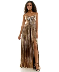 Seni & Cade Women's Sweetheart Metallic Ruched Gown