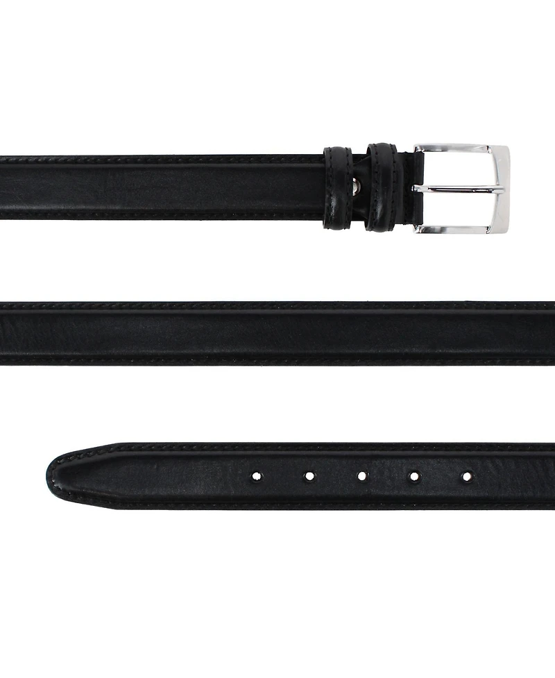 Trafalgar Vincenzo Italian Leather Contrast-Stitch 35mm Belt