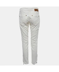 Pre-Owned Burberry Women's Culham Mid-Rise Skinny Jeans with Side Zipper