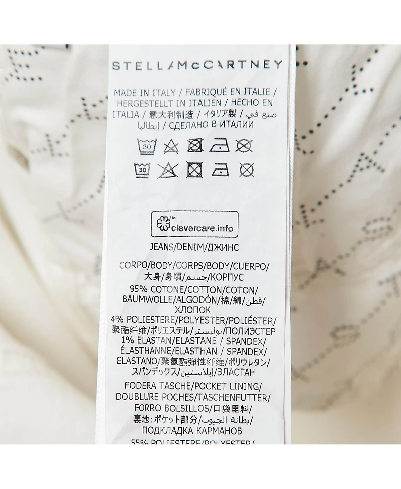 Pre-Owned Stella Mccartney Women's Hem Printed Denim Jeans