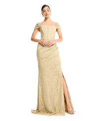 Amri Women's Off-Shoulder Lace Mermaid Gown
