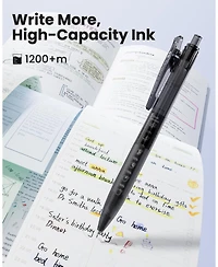 Four Candies 6Pack 0.5mm Retractable Gel Pens, Quick Dry, Comfort Grip
