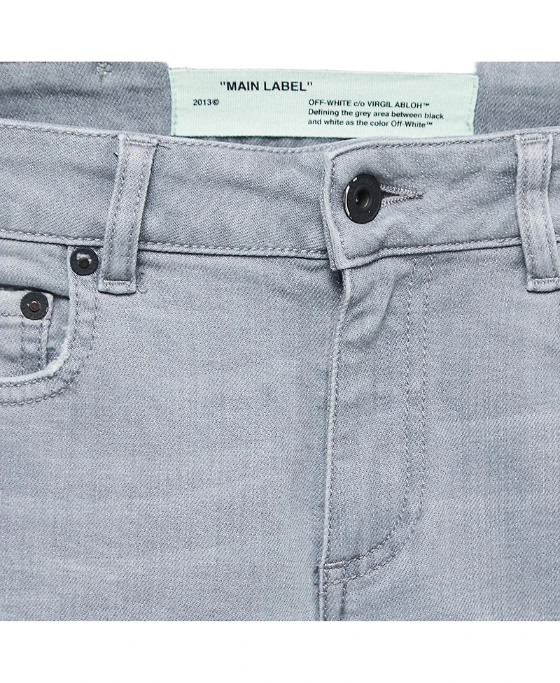 Pre-Owned Off-White Women's Mid-Rise Skinny Cotton-Blend Jeans