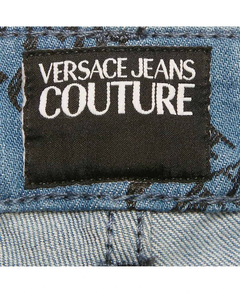 Pre-Owned Versace Women's Jeans Couture Logo Print Denim Skinny Jeans