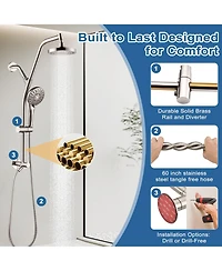 Cyqbd Rain Shower Head Handheld Dual System
