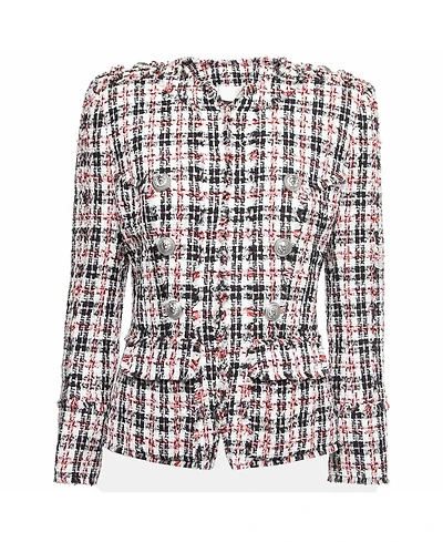 Pre-Owned Balmain Women's Tweed Button Embellished Jacket