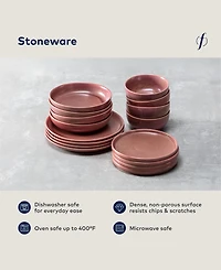 Fortessa Sound Desert Rose 16 Pc. Dinnerware Set, Service for 4