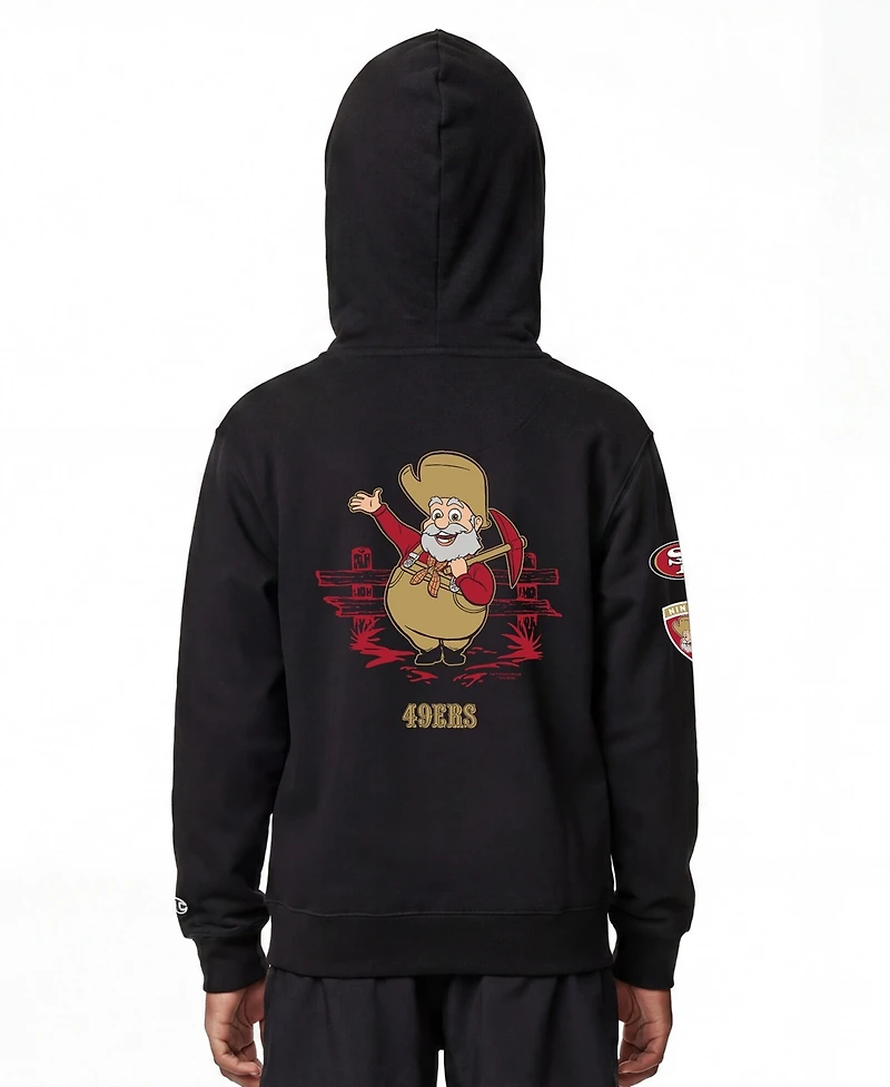 Champion Big Boys and Girls Black San Francisco 49ers Disney X Full-Zip Hoodie