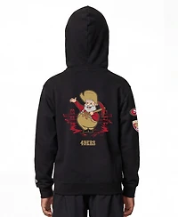 Champion Big Boys and Girls Black San Francisco 49ers Disney X Full-Zip Hoodie