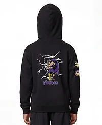 Champion Big Boys and Girls Black Minnesota Vikings Disney X Full-Zip Hoodie