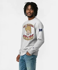 Champion Men's Silver San Francisco 49ers Disney X Reverse Weave Fleece Crewneck Sweatshirt