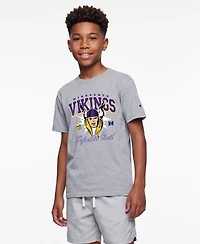 Champion Big Boys and Girls Heather Gray Minnesota Vikings Disney X T-Shirt
