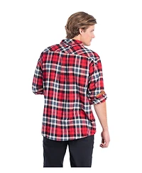 Legendary Whitetails Men's Big & Tall Plaid Stretch Long-Sleeve Button-Down Shirt