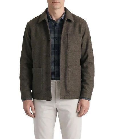 Level 7 Men's Relaxed-Fit Wool-Like Shirt Jacket