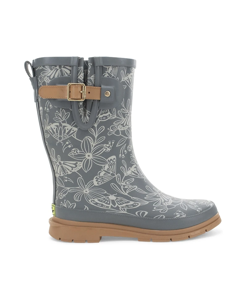Westerns Chiefs Women's Forest Floor Faux Fur Mid Rain Boot