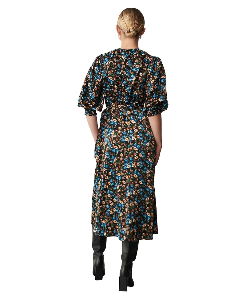 Finery London Women's Kiera Floral-Print Midi Short-Sleeve Dress