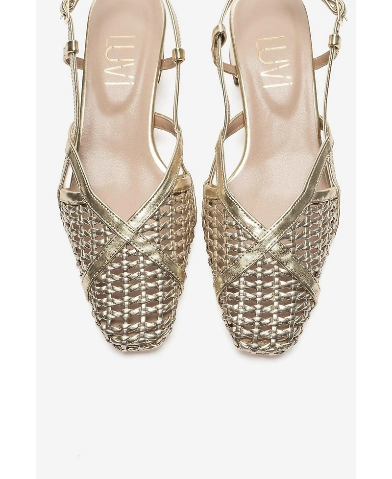 Prologue Shoes Women's Lenvor Woven Slingback Pump