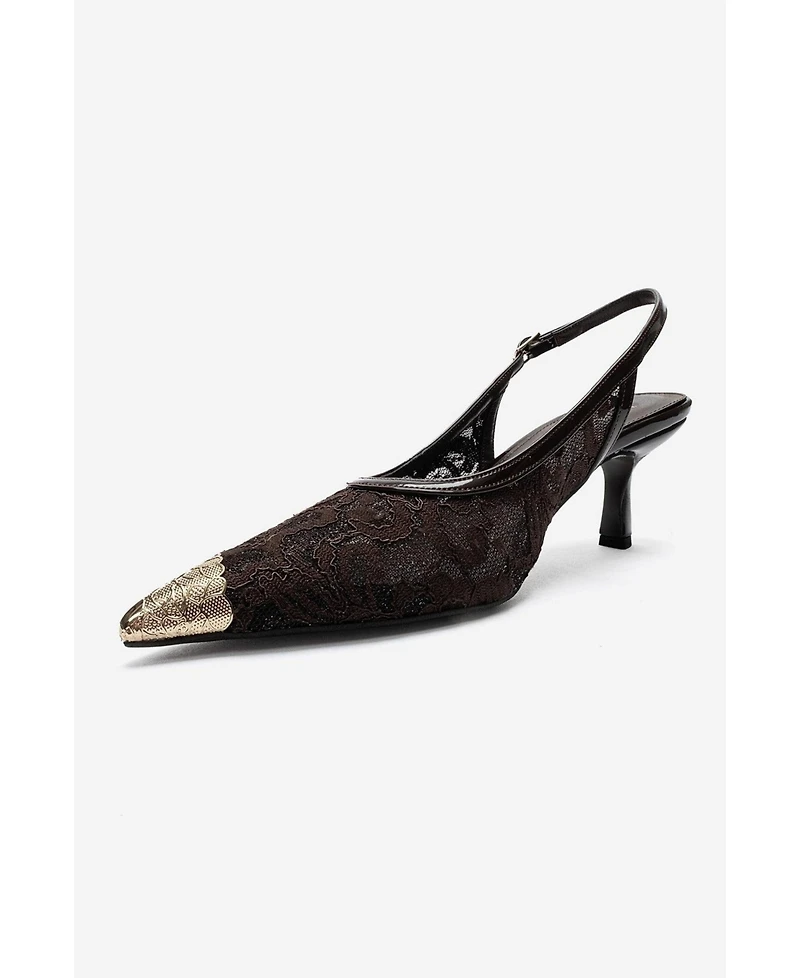 Prologue Shoes Women's Clem Lace Slingback Pump