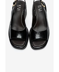 Forever and Always Shoes Women's Orlena Leather Platform Wedge Sandal