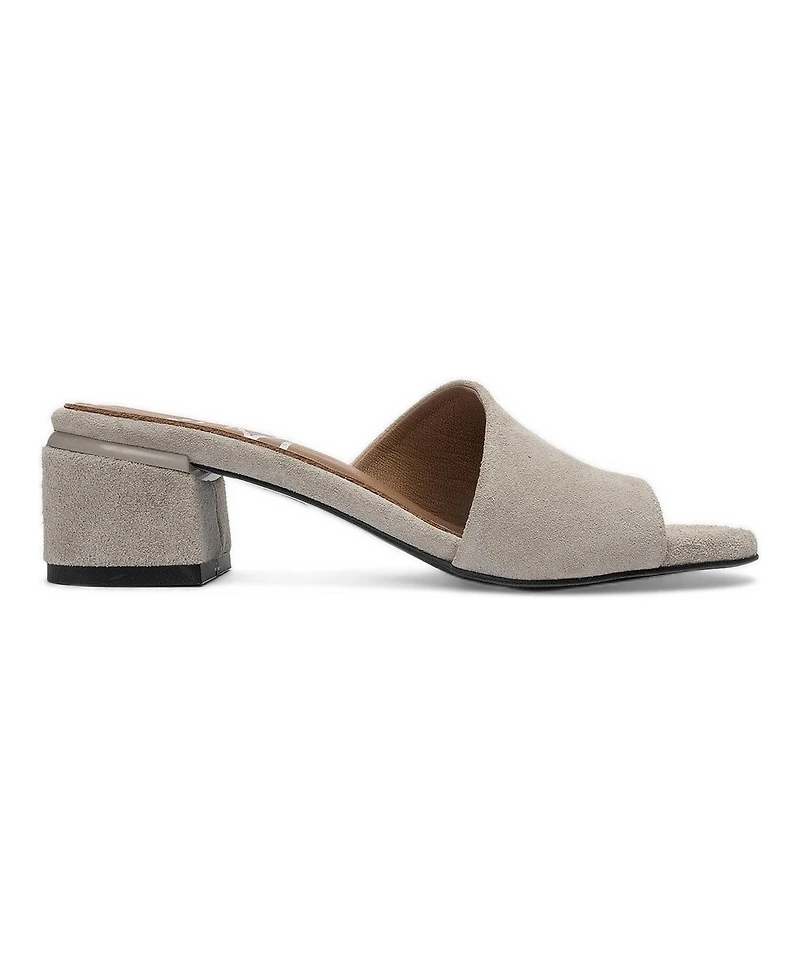 Forever and Always Shoes Women's Delavie Leather Block Heel Sandal