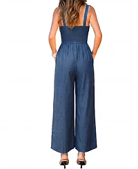Cupshe Women's Ric Rac Trim Square Neck Wide-Leg Jumpsuit