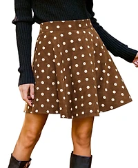 Cupshe Women's Polka Dot High-Waisted A-Line Mini Skirt