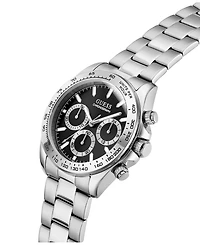 Guess Men's Quartz Silver-Tone Stainless Steel Watch 42mm