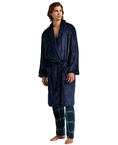 Perry Ellis Portfolio Men's Fleece-Herringbone Robe