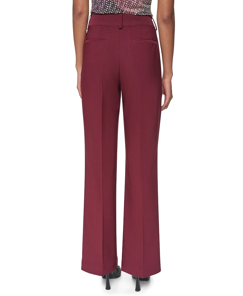 Dkny Women's High-Waisted Wide-Leg Dress Pants