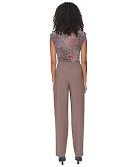 Dkny Women's Pleated Straight-Leg High-Waisted Trousers