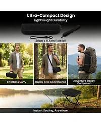 Aofar Foldable Camping Stool Portable Aluminum Seat