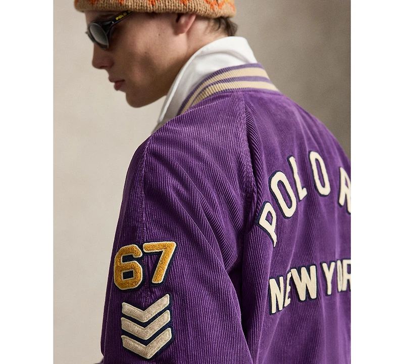Polo Ralph Lauren Men's Corduroy Varsity Raglan-Sleeve Jacket