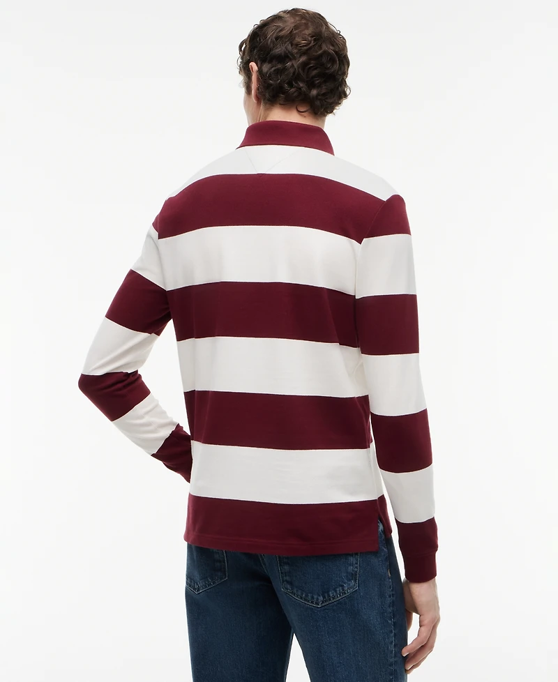 Tommy Hilfiger Men's Striped Classic Rugby Polo Shirt