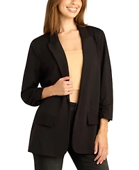 Bcx Juniors' Lightweight-Scuba Cinched-Sleeve Blazer