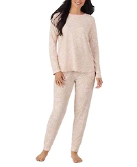 Cuddl Duds Women's Long Sleeve Scoop Neck Sweater Knit Top and Pants, 2-Piece Set