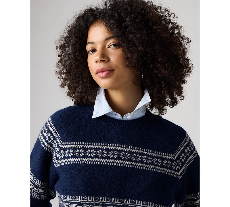 Levi's Women's Jolie Fair Isle Wool-Blend Crewneck Sweater