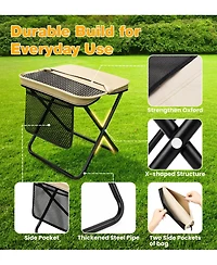 Aofar Portable Folding Stools Anti-pinch Camping Seat