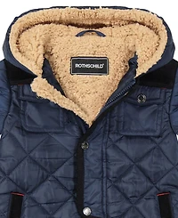 S Rothschild & Co Baby Boys' Barn Quilt Quilted Sherpa-Lined One-Piece Snowsuit