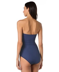 Kate Spade New York Women's Tie Front Bandeau Cutout One-Piece Swimsuit