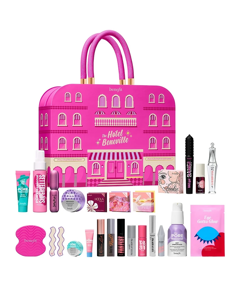 Benefit Cosmetics 24-Piece The Hotel Beneville Beauty Advent Calendar Holiday Gift Set