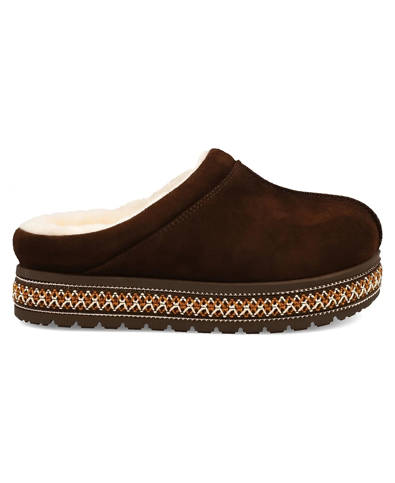 Mia Women's Villas Suede Slip-On Clog Slippers