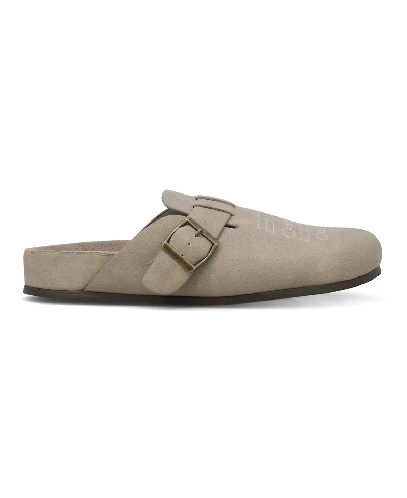 Mia Women's Gracie Buckle Footbed Round Toe Clogs