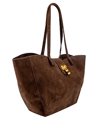 Like Dreams Harper Lock Suede Extra-Large Tote Handbag